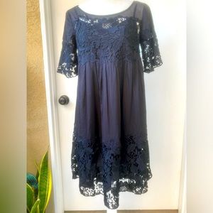 holding horses magnolia embroidered lace baby doll dress sz.4